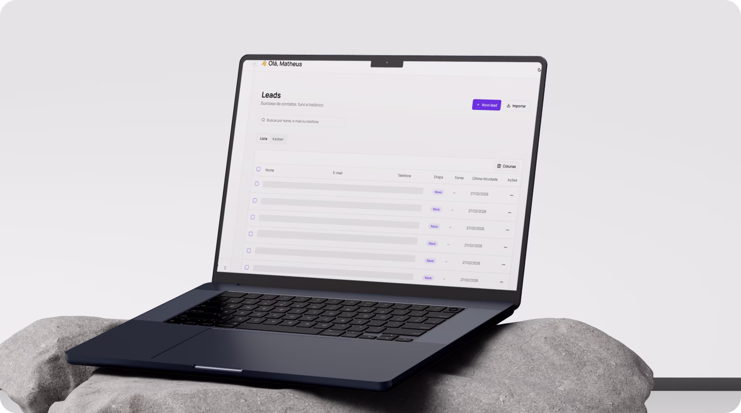 Importação de leads via CSV no CRM do Claryflow